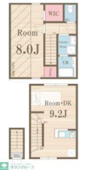 CASA BELLA DAITA(1LDK/2階)の間取り写真