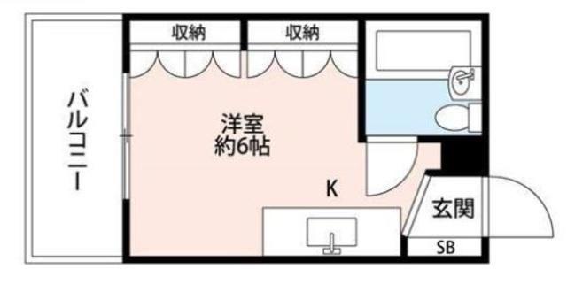 リリアーナ(ワンルーム/2階)の間取り写真
