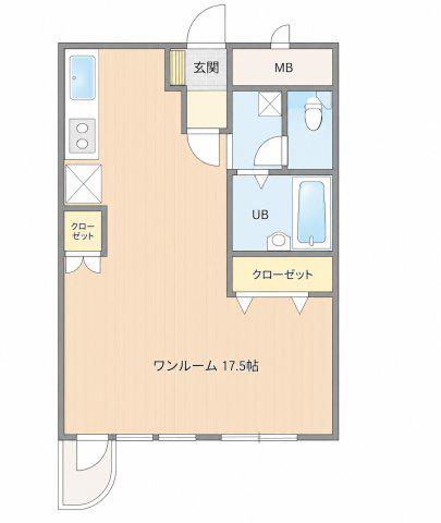 スカイコート大手町(1SLDK/8階)の間取り写真