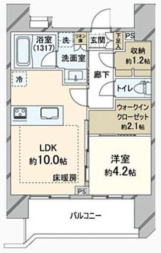 ヴァースクレイシア秋葉原イースト(1SLDK/12階)の間取り写真