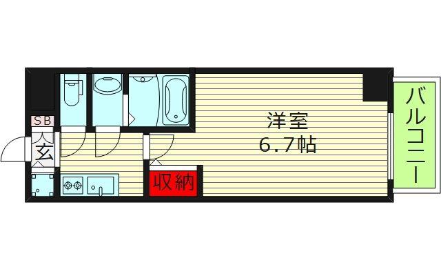 S-RESIDENCE都島LUX(1K/12階)の間取り写真