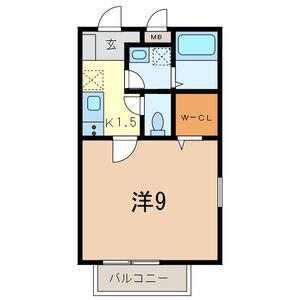 オリエンタル コスモ(1K/1階)の間取り写真