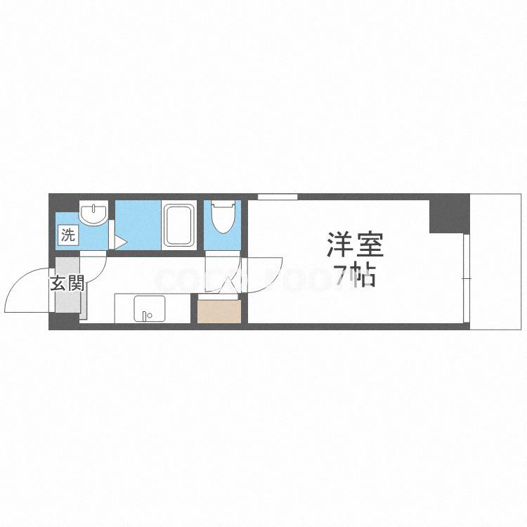 GO PALACE FUKUSHIMA(1K/5階)の間取り写真