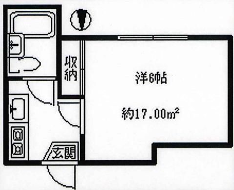 ベルフルール目白台(1K/2階)の間取り写真