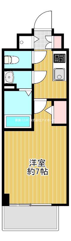 エスリード大阪上本町グリーズ(1K/15階)の間取り写真