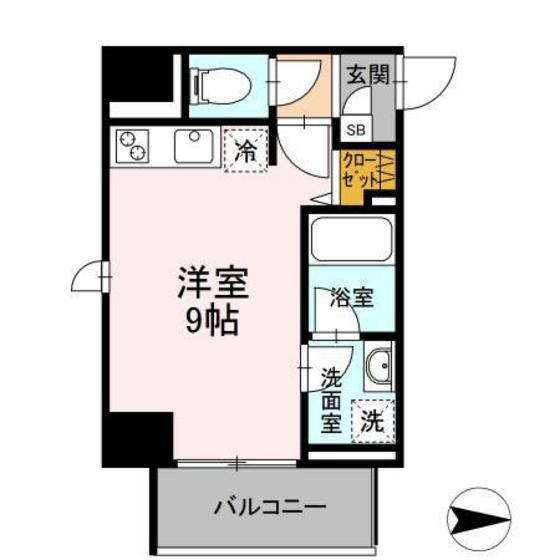 ディアーナ川崎大師(ワンルーム/5階)の間取り写真