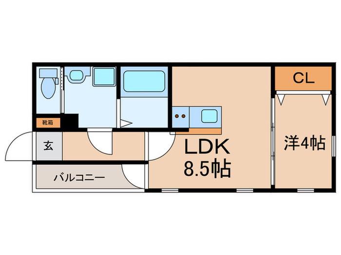 LE BOIS IWAKURA(1LDK/2階)の間取り写真