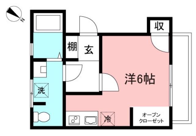 メゾンツカサI(ワンルーム/1階)の間取り写真