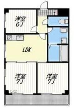 FLAT I(3LDK/2階)の間取り写真
