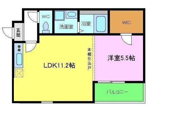 ソレイユ百舌鳥3番館(1LDK/3階)の間取り写真