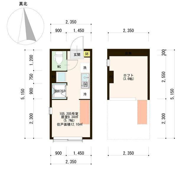COZY HOUSE 南阿佐ヶ谷(ワンルーム/1階)の間取り写真