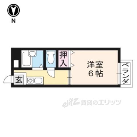 サンライフシティ(1K/1階)の間取り写真