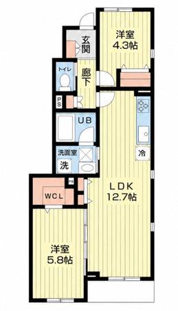 安城市美園町計画(2LDK/1階)の間取り写真