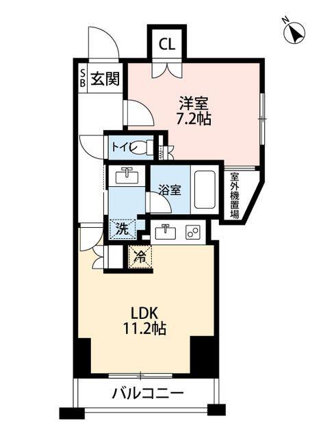 パークハウス西早稲田(1LDK/3階)の間取り写真