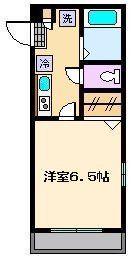 メゾン三木(1K/2階)の間取り写真