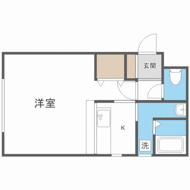 PEACHTREE114 ピーチツリー114(1K/1階)の間取り写真