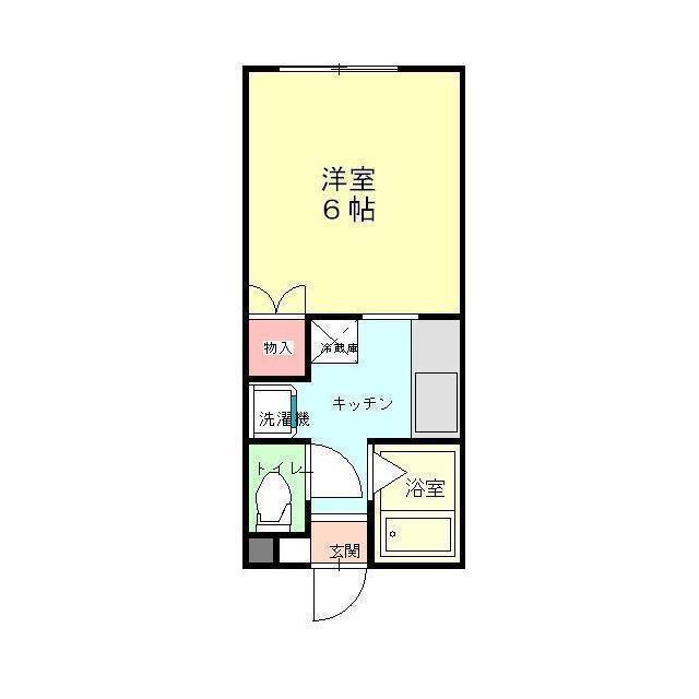 辰口MKハイツ(1K/1階)の間取り写真