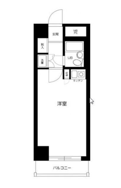 ライオンズマンション三鷹第7(1K/5階)の間取り写真