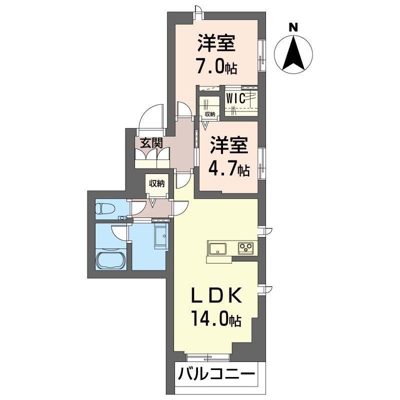 ドリームMH(2LDK/3階)の間取り写真