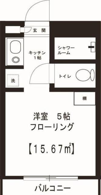 センチュリーあさみ(ワンルーム/3階)の間取り写真