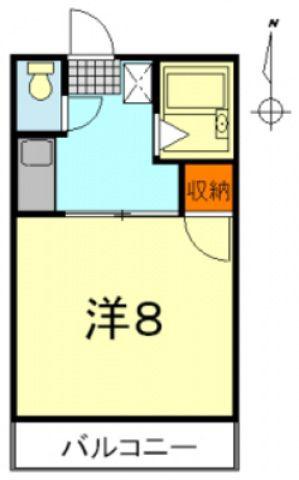 CARP 75(1K/2階)の間取り写真