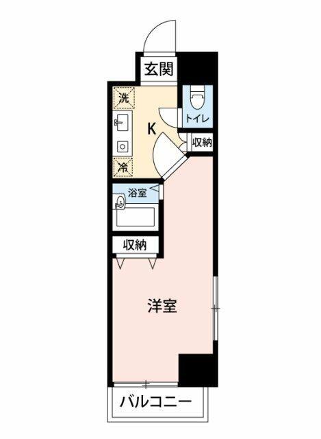 マイナビSTAY船橋本町/エスペランサK2(1K/8階)の間取り写真