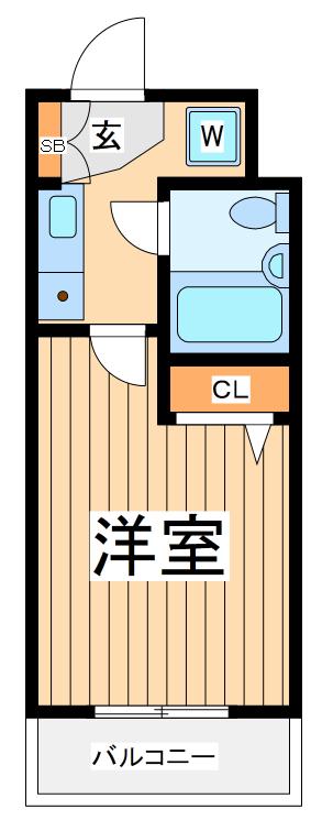 クリオ宮前平弐番館(1K/3階)の間取り写真