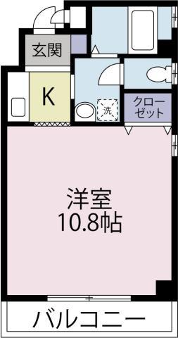 アビターレハイツ(1K/2階)の間取り写真