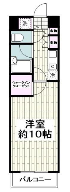 イーリス希望が丘(1K/3階)の間取り写真