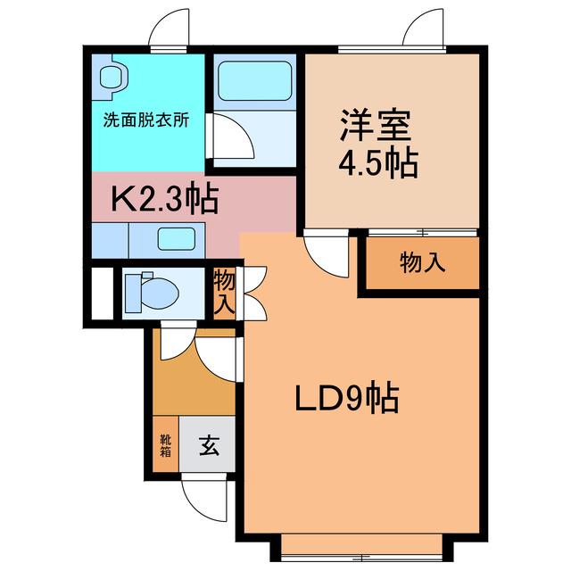コーポAI(1LDK/2階)の間取り写真