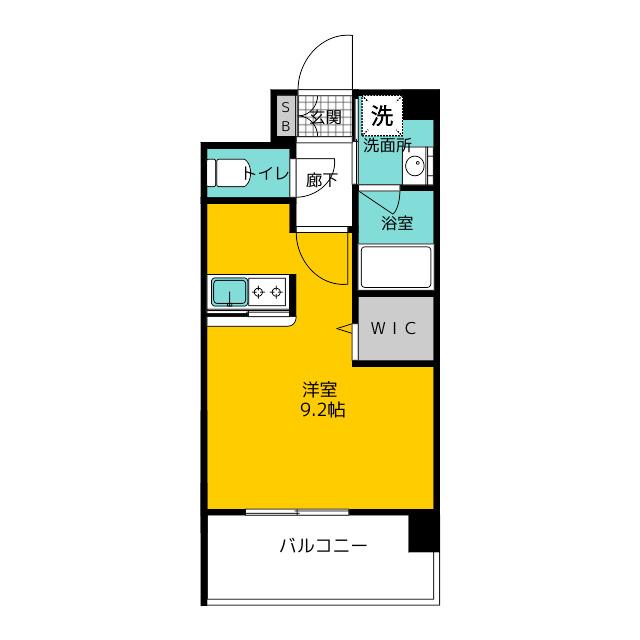 エンクレスト博多駅東II(1K/5階)の間取り写真