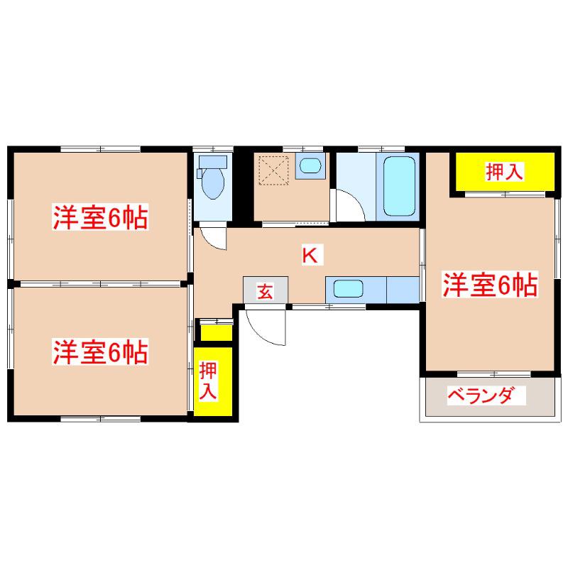 希望ハイツ(3K/3階)の間取り写真