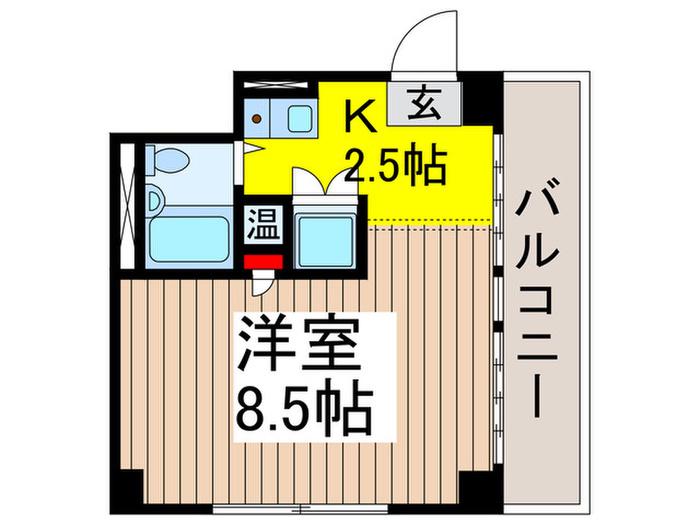 三恵西川口ハイツ(1K/2階)の間取り写真