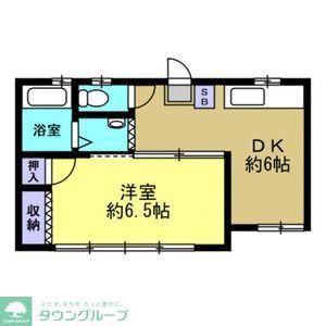 コーポエトス(1DK/1階)の間取り写真