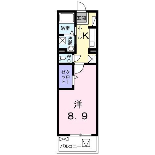 ハイエストシャロル(1K/3階)の間取り写真