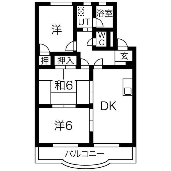 アリビオ(2LDK/2階)の間取り写真