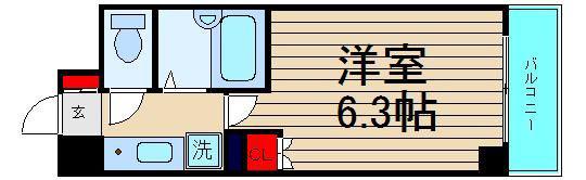 VERGER ZENSHIN(1K/8階)の間取り写真