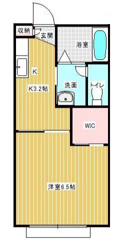 アウルビレッジA棟(1K/1階)の間取り写真