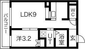 竜美丘RESIDENCE(1LDK/4階)の間取り写真
