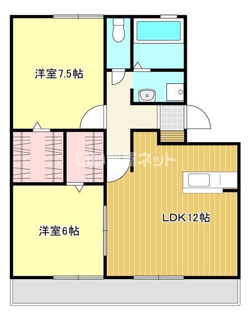 メゾン ベルコリーヌ(2LDK/3階)の間取り写真