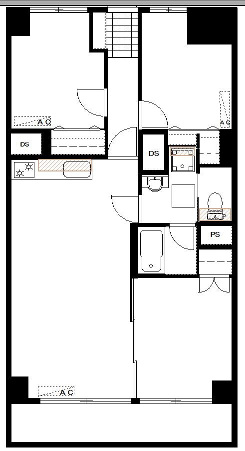 マンションニュー目黒(3LDK/4階)の間取り写真