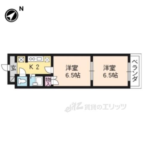 森下マンションI(2K/4階)の間取り写真