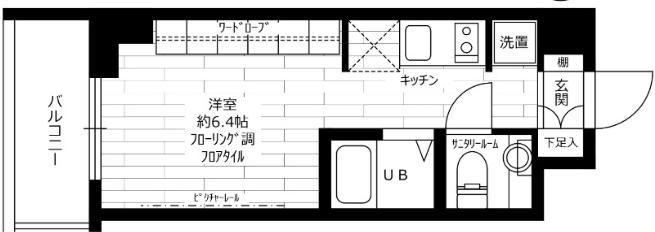 ステージグランデ大宮(ワンルーム/11階)の間取り写真