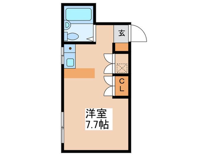 ベルトピア池上(ワンルーム/1階)の間取り写真