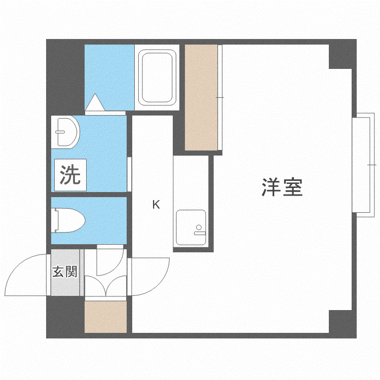K´S STAGE ASAHIMACHI(1K/9階)の間取り写真