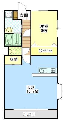 エトワールYUBUNSHA II(1LDK/2階)の間取り写真