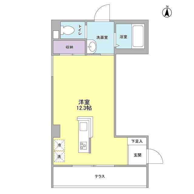 加藤医院ビル(ワンルーム/4階)の間取り写真