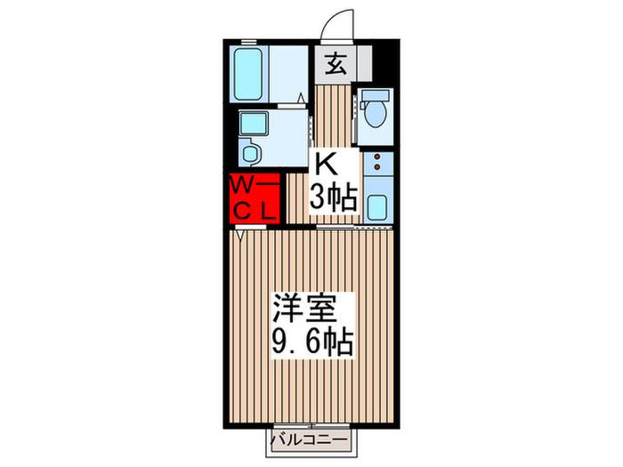 ラ・シュール(1K/1階)の間取り写真
