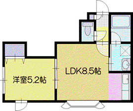 フォーサイトカレッジ(1LDK/1階)の間取り写真