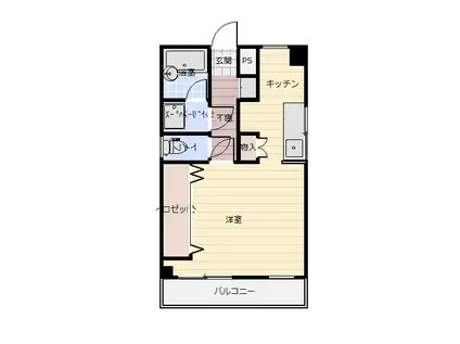 ルナハイツIII105(ワンルーム/1階)の間取り写真